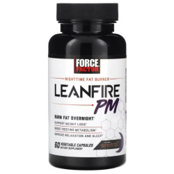 Жиросжигатель ночной, Force Factor Leanfire PM, 60 растительных капсул