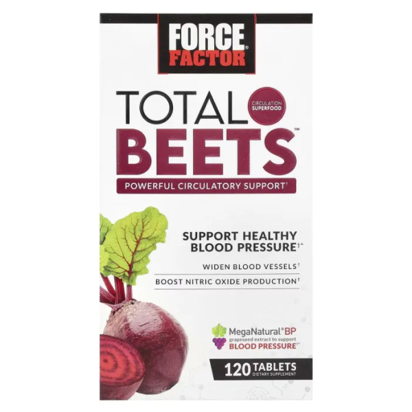 Підтримка кровообігу, Total Beets, Force Factor, ефективна, 120 таблеток