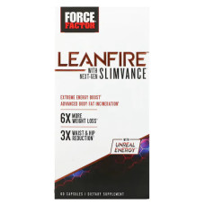 Жироспалювач, LeanFire with Next-Gen Slimvance Force Factor LeanFire, 60 капсул