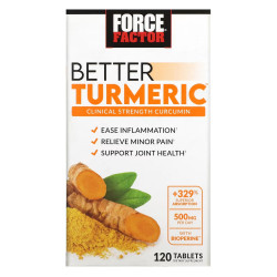 Куркумин, Better Turmeric Force Factor, 120 таблеток