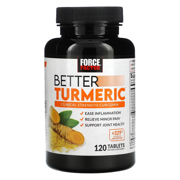 Куркумін, Better Turmeric, Force Factor, 120 таблеток