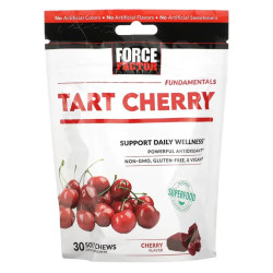 Тарт черрі, Force Factor Fundamentals Tart Cherry, жувальні смак вишня 30 жувальних таблеток