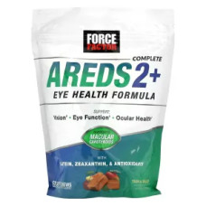 Підтримка очей AREDS2+, Complete AREDS2+ Eye Health Formula Force Factor, тропічні фрукти, 60 жувальних таблеток