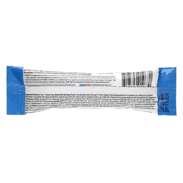 Передтренувальний комплекс, Pre-Workout, Force Factor, Test X180, блакитна малина, 1 шт., 14 г