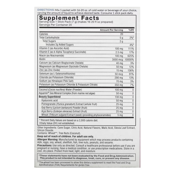 Електроліт, Rapid Hydration Electrolyte Drink Mix, Force Factor, Liquid Labs, Energy, тропічні ягоди, 20 пакетиків по 7 г