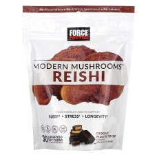 Рейші з суперфудами, смак шоколад та арахісова паста, Modern Mushrooms Reishi Force Factor, 30 жувальних таблеток