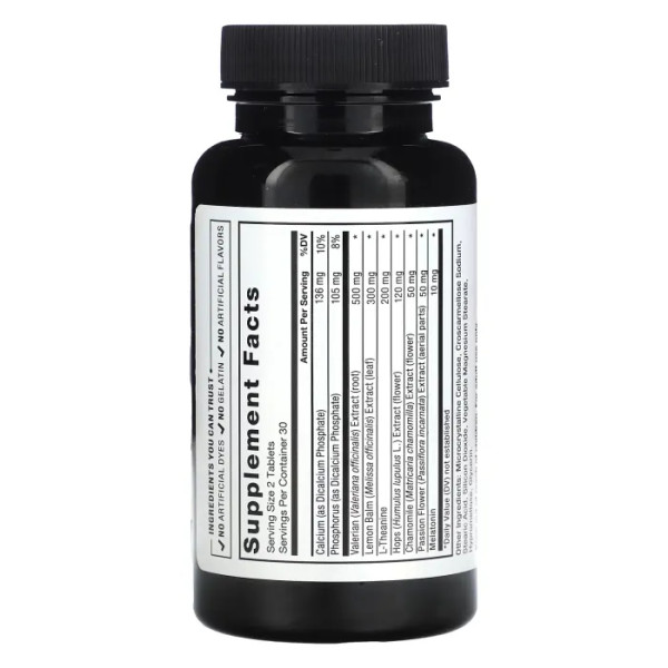 Снодійне, Somnapure Extra Strength Melatonin, L-Theanine, & Botanicals, Force Factor, мелатонін з підвищеною силою дії, L-теанін та рослинні інгредієнти, 60 таблеток