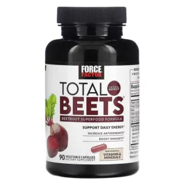 Буряк, Beetroot Superfood Formula, Force Factor, формула суперфуду, 90 рослинних капсул