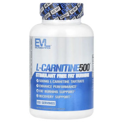 L-карнитин 500 мг, L-Carnitine500 EVLution Nutrition, 120 капсул