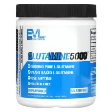 Глутамин 5000 мг, Glutamine 5000 EVLution Nutrition, без добавок, 300 г