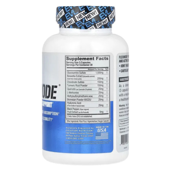 Підтримка суглобів, FlexMode, Advanced Joint Support, EVLution Nutrition, 90 рослинних капсул