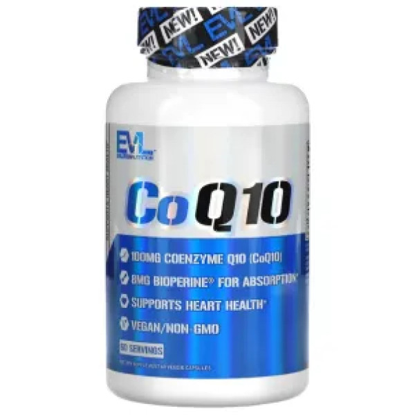 Коензим Q10, CoQ10, EVLution Nutrition, 100 мг, 60 рослинних капсул