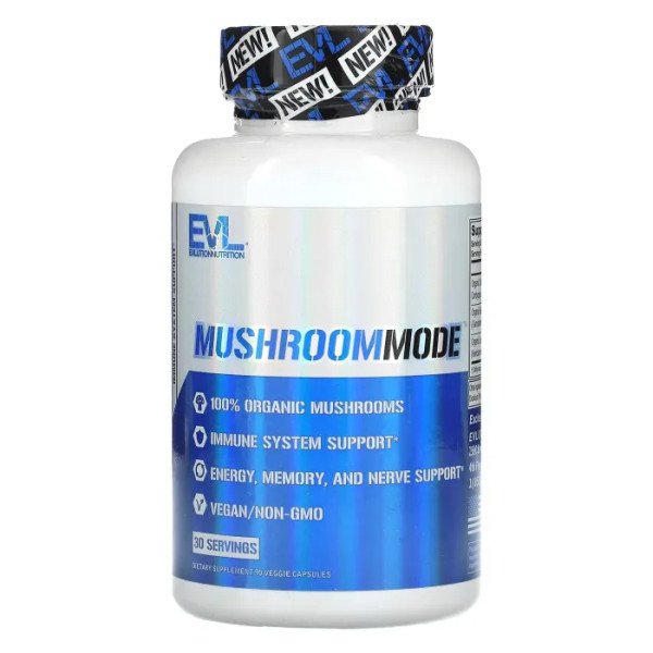 Грибна суміш, MushroomMode, EVLution Nutrition, 90 рослинних капсул
