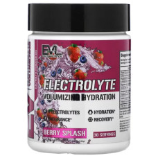 Электролиты для гидратации, EVLution Nutrition Electrolyte Volumizing Hydration, вкус ягодный всплеск 114 г