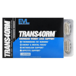 Жиросжигатель, активная поддержка снижения веса, EVLution Nutrition Trans4orm, 10 растительных капсул