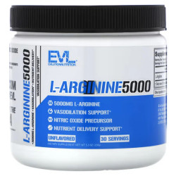 L-аргінін 5000 мг, без смаку, EVLution Nutrition L-Arginine 5000, 150 г