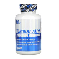 Тонгкат алі та фадогія агрестис 400 мг, Tongkat Ali Fadogia Agrestis EVLution Nutrition, 60 рослинних капсул, 200 мг на капсулу
