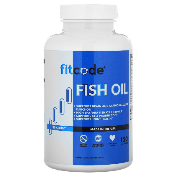 Риб'ячий жир, Fish Oil, fitcode, 120 гелевих капсул
