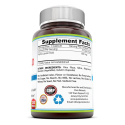 Альфа липоевая кислота 600 мг, Pure Naturals Alpha Lipoic Acid, 120 капсул