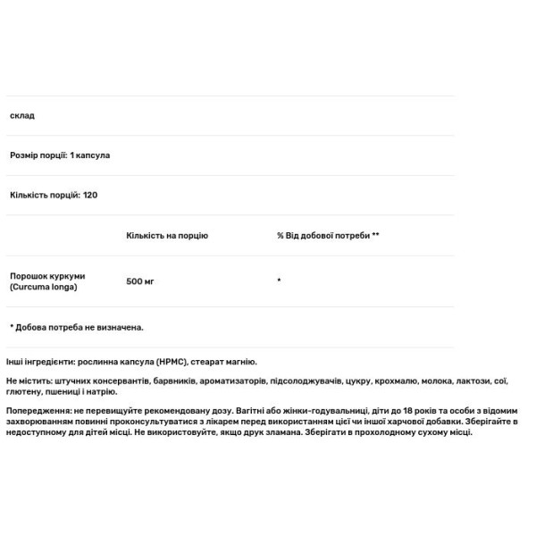 Куркума, Turmeric, Pure Naturals, 500 мг, 120 капсул