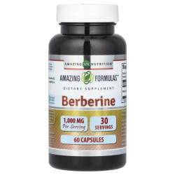 Берберін 1000 мг, Berberine Amazing Nutrition, 60 капсул, 500 мг на капсулу