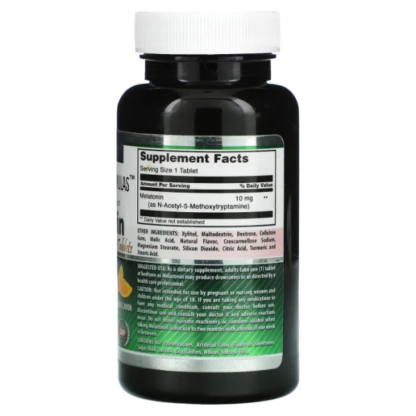 Мелатонін, Melatonin, Amazing Nutrition, смак цитрусу, 10 мг, 120 таблеток