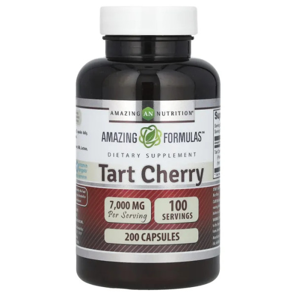 Терпка вишня, Tart Cherry, Amazing Nutrition, 7000 мг, 200 капсул (3500 мг у капсулі)