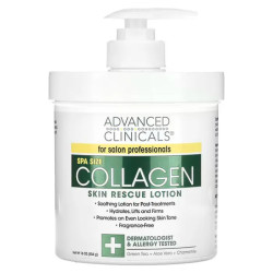 Лосьйон з колагеном без ароматизаторів, Collagen Skin Rescue Lotion Advanced Clinicals, 454 мл