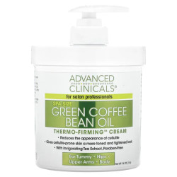 Крем термозміцнюючий, Advanced Clinicals Thermo Firming Cream, з олією насіння зеленої кави, 454 г