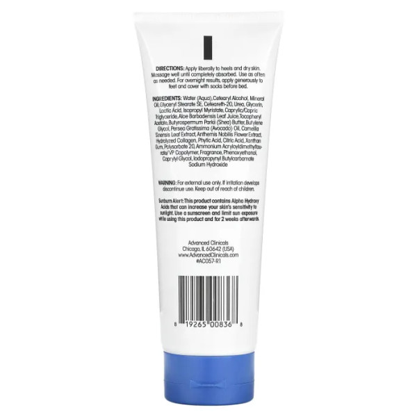 Крем для п'ят, Rough Spot Cream, Advanced Clinicals, Cracked Heel, 237 мл
