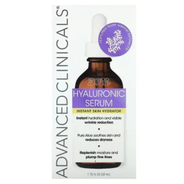 Сироватка з гіалуроновою кислотою, Hyaluronic Serum, Advanced Clinicals, миттєве зволоження шкіри, 52 мл