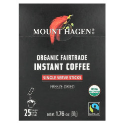 Кава розчинна органічна Fairtrade, Mount Hagen, 25 порційних стиків, 50 г