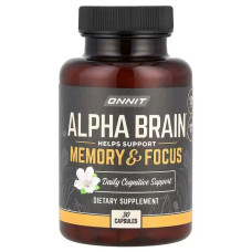 Вітаміни для пам'яті та концентрації, Onnit Alpha Brain Memory and Focus, 30 капсул