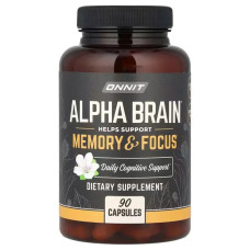 Вітаміни для пам'яті та концентрації, Onnit Alpha Brain, 90 капсул