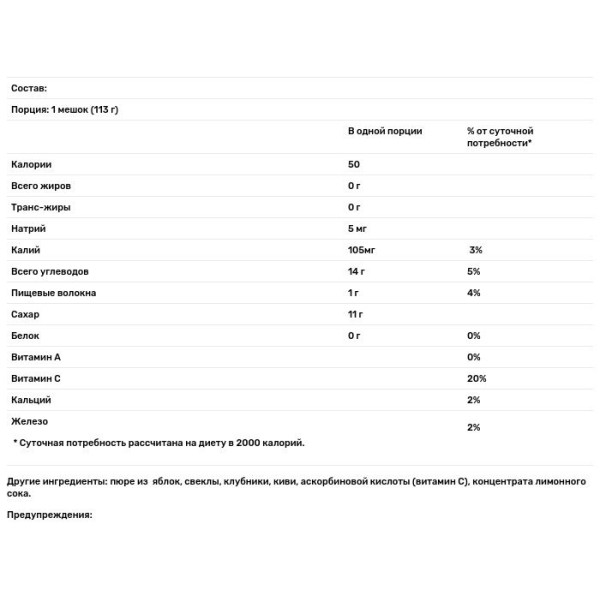 Дитяче пюре з яблук, буряка, полуниці, ківі, (Happy Baby, Twist), Nurture Inc. , 4 шт. по 90 г