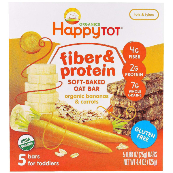 Вівсяні батончики, Fiber & Protein Soft-Baked Oat Bar, Nurture Inc, 5 шт.