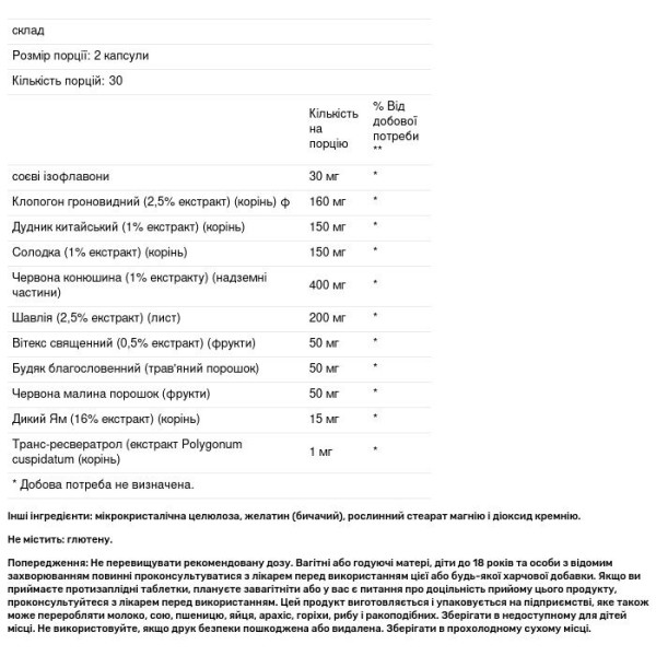 Підтримка при менопаузі, Menopause Relief, NusaPure, 60 капсул