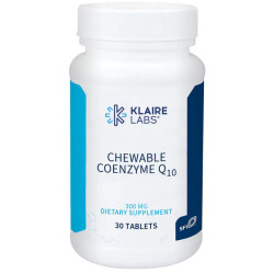 Коензим Q10 300 мг, жувальний, Klaire Labs Chewable Coenzyme Q10, 30 таблеток