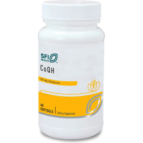 Убіхінол CoQH, Ubiquinol, Klaire Labs, серцево-судинна підтримка, 50 мг, 60 гелевих капсул