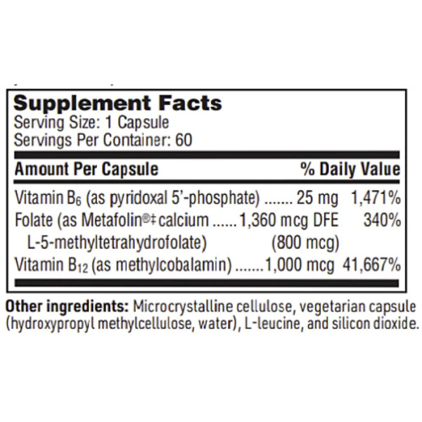 Вітаміни групи В, Active B Trio, Klaire Labs, 60 капсул