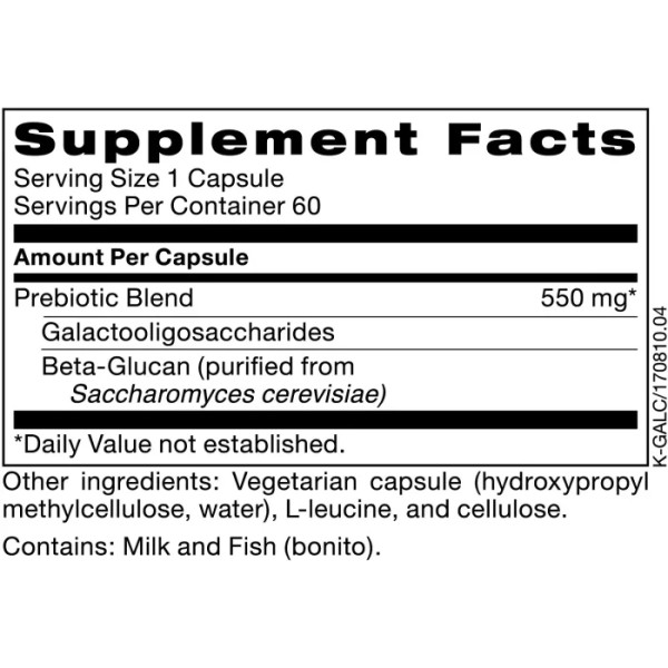 Пробіотик, Galactomune, Klaire Labs, 60 капсул