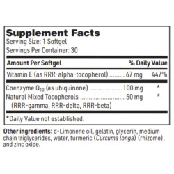 Коэнзим Q10 100 мг, Klaire Labs Coenzyme Q10, 30 гелевых капсул