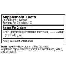 ДГЕА 25 мг мікронізований, Klaire Labs DHEA (Micronized), 100 капсул