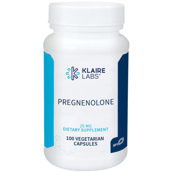 Прегненолон, Pregnenolone, Klaire Labs, 25 мг, 100 вегетаріанських капсул
