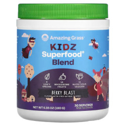 Суперфуд для дітей, смак диких ягід, Amazing Grass Kidz Superfood, 180 г
