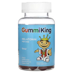 Мелатонін для дітей жувальні, смак полуниці, GummiKing Melatonin for Kids, 60 жувальних цукерок