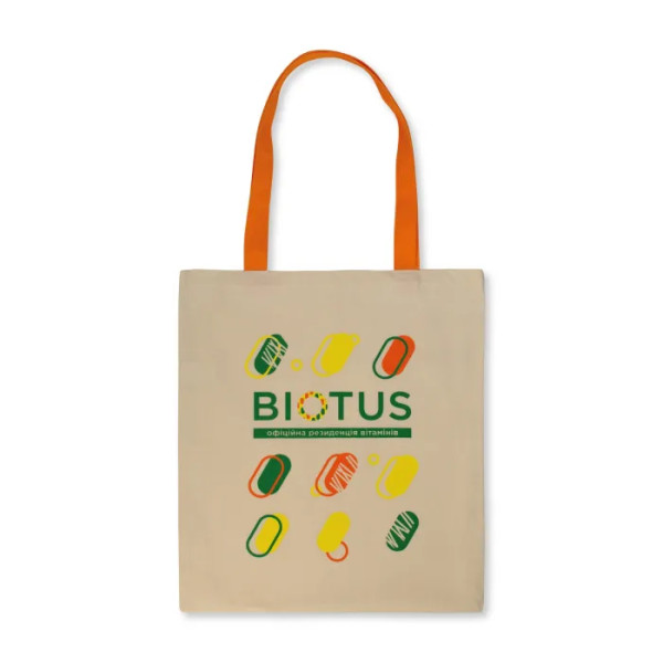 Еко-сумка з помаранчевими ручками, Biotus, 1 шт