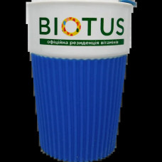 Фірмова керамічна чашка Biotus, синя, 1 шт