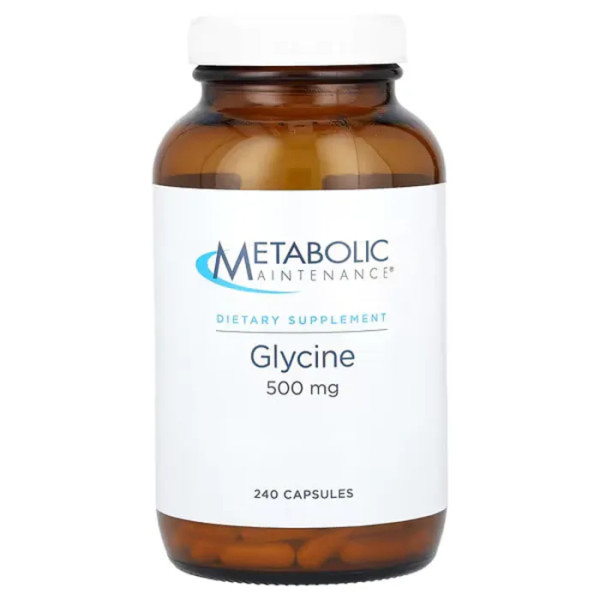 Гліцин, Glycine, Metabolic Maintenance, 500 мг, 240 капсул