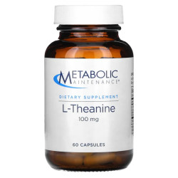 L-Теанин 100 мг, Metabolic Maintenance L-Theanine, 60 капсул